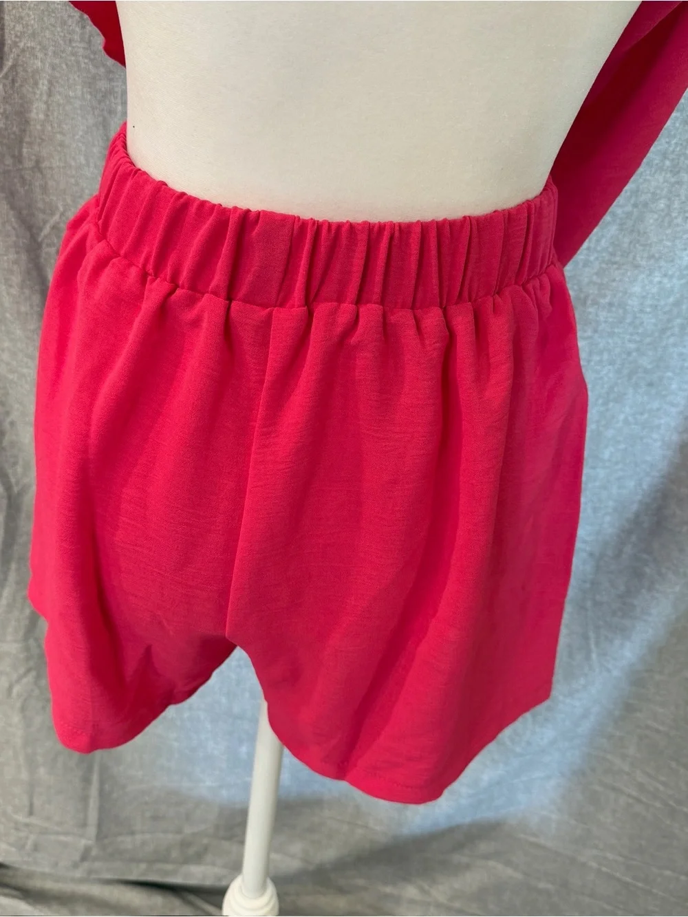 NWOT Women’s Summer 2 Piece Set Pink Tube Top & Shorts Size Small Resortwear Y2K